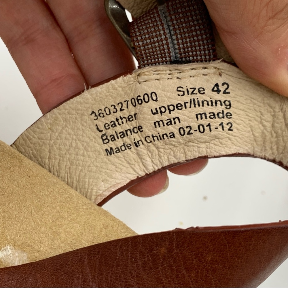 Dansko Brown Leather Wedge Sandals - Picture 12 of 12